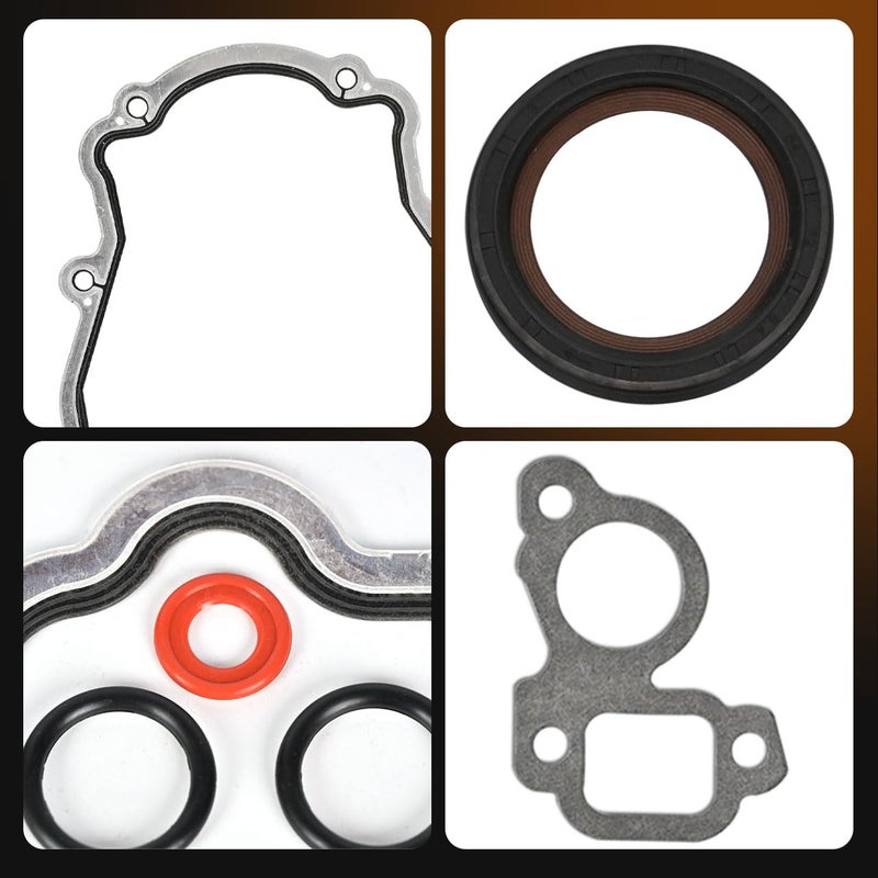 CHARMKER Timing Cover Gasket Set & Camshaft Retainer Plate Gasket Fits 4.8L 5.3L 5.7L 6.0L 6.2L LS Gen III IV V Engine - LS1 LS2 LQ4 LQ9 LS3 L92 L94 L76 L77 LY6 L96 Replace# TCS45993 12633904 12589016 - Image 5